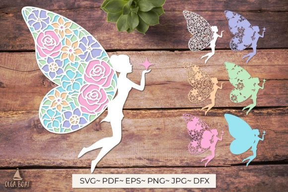 3d Fairy and Star Magic Girl Svg: Graphics for T-Shirt Designs
