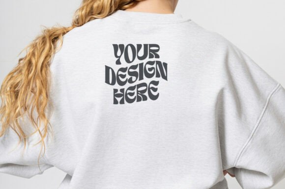 Ash Gildan 18000 Back Mockup: Essential Graphics for Product Mockups