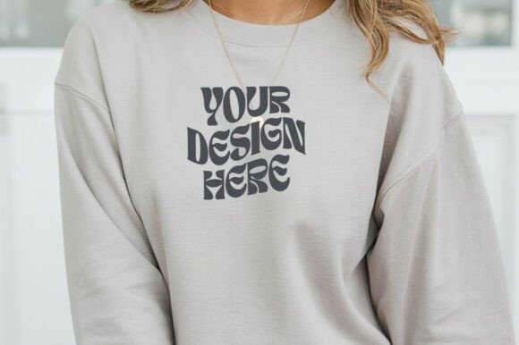 Ash Gildan 18000 Mockup: Premium Graphics for Product Mockups