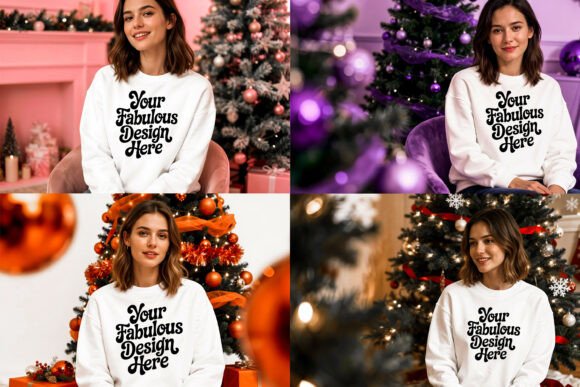 Christmas Sweatshirt Mockups: Pro Graphics & Product Mockups