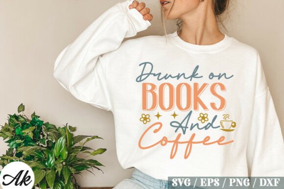Drunk on Books Retro: Graphics for T-Shirt Designs