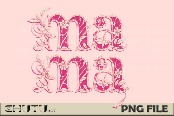 Elegant Pink Floral Mama: Graphics for T-Shirt Designs