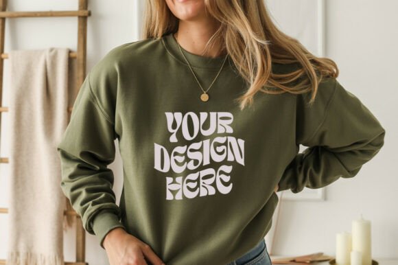 Military Green G18000 Mockup: Graphics for Product Mockups
