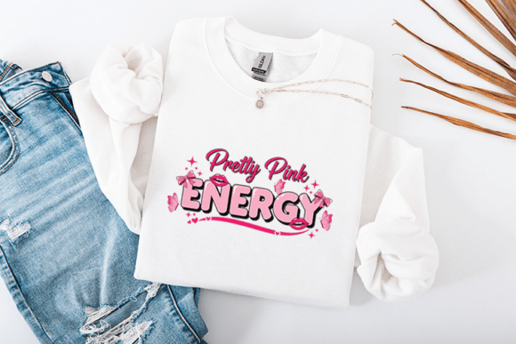 Pretty Pink Energy SVG: Trendy Graphics for T-Shirt Designs