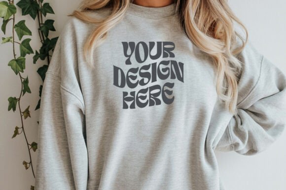 Sport Grey Gildan 18000 Sweatshirt Mocku: Graphics Freebies